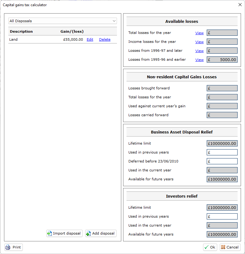 SA Submission Pro - Capital gains calculator